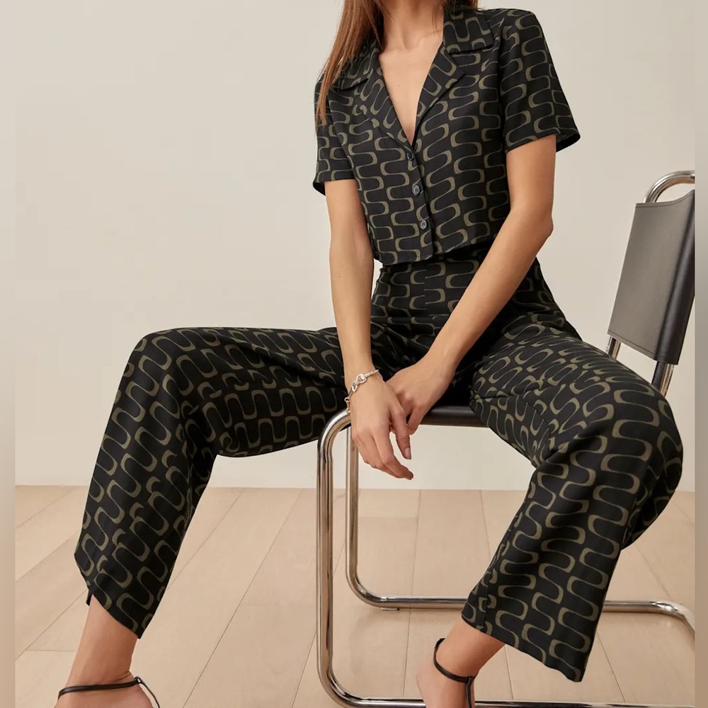 Reformation Noah Two Piece Black - Size 8